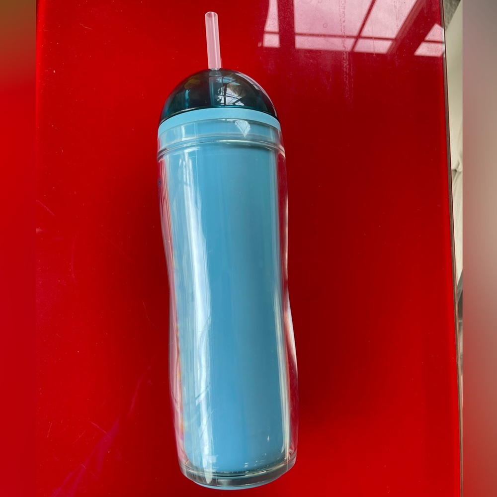 Starbucks Coffee Double Wall Insulated 2008 Blue‎ Dome Cold Straw Tumbler. - Picture 5 of 5